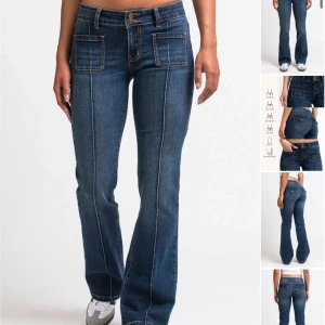 Jeans från madlady  - Säljer lågmidjade bootcut jeans i storlek Xtra short EU32. Marin blåa jeans. Dom är endast testade som nya. 