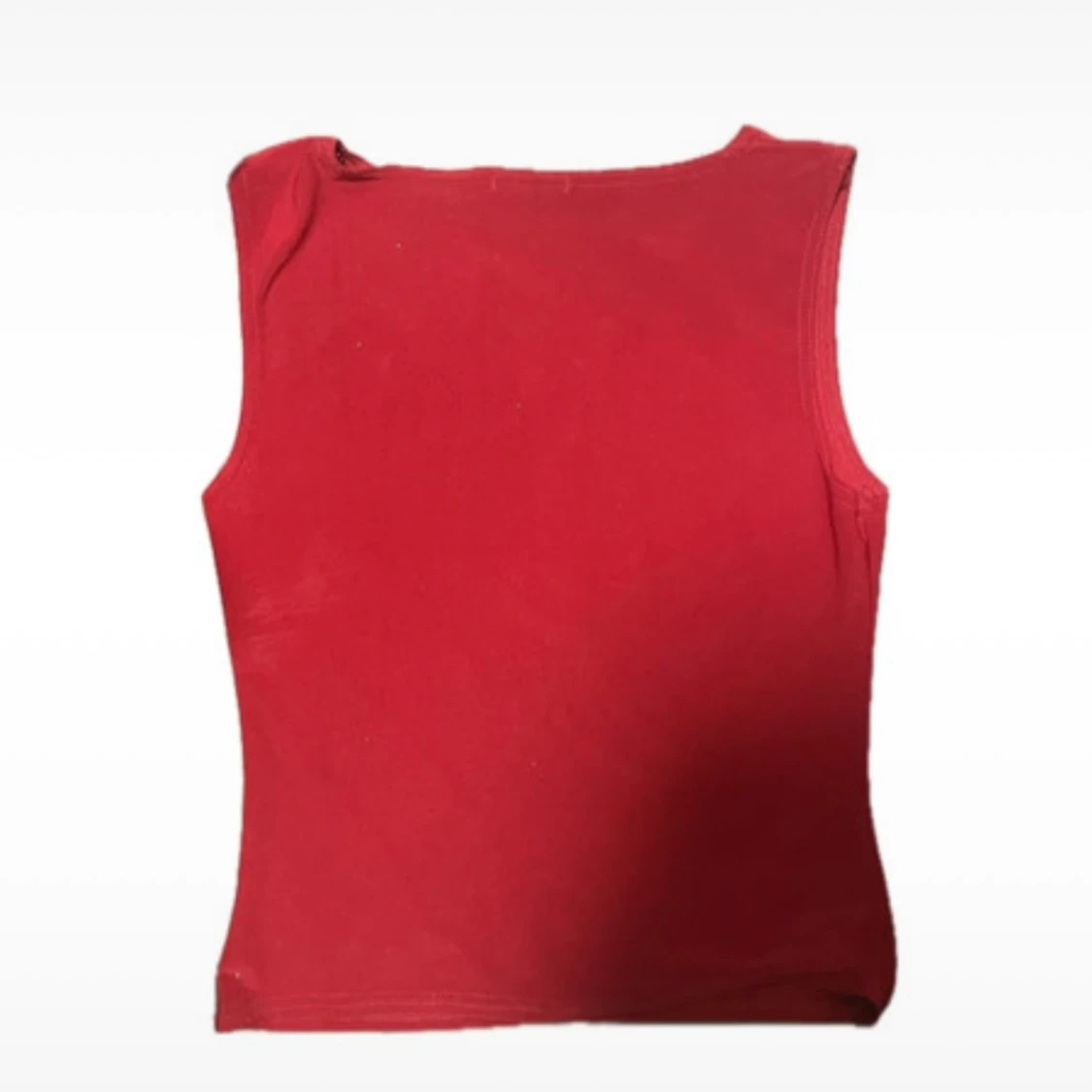 Vintage Burgundy/Röd Och Rosa Glitter Blus - 90