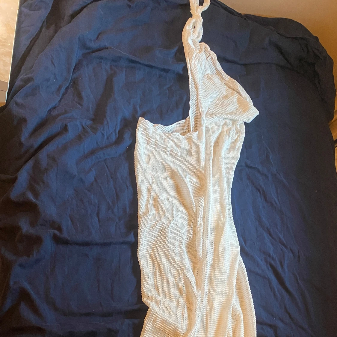 Vit överkast för bikini  med knytband - 2