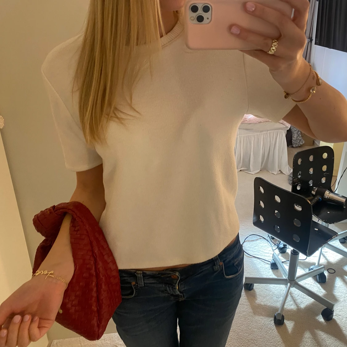 Stickad t-shirt🌸🌸 - 90