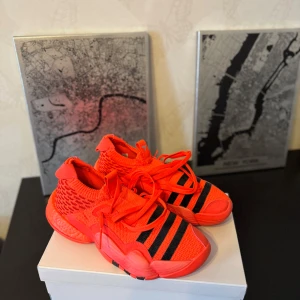 Adidas- Trae Young - Basketskor sonen fått i present, men lagts åt sidan. Aldrig använts och nu samlar de damm. 