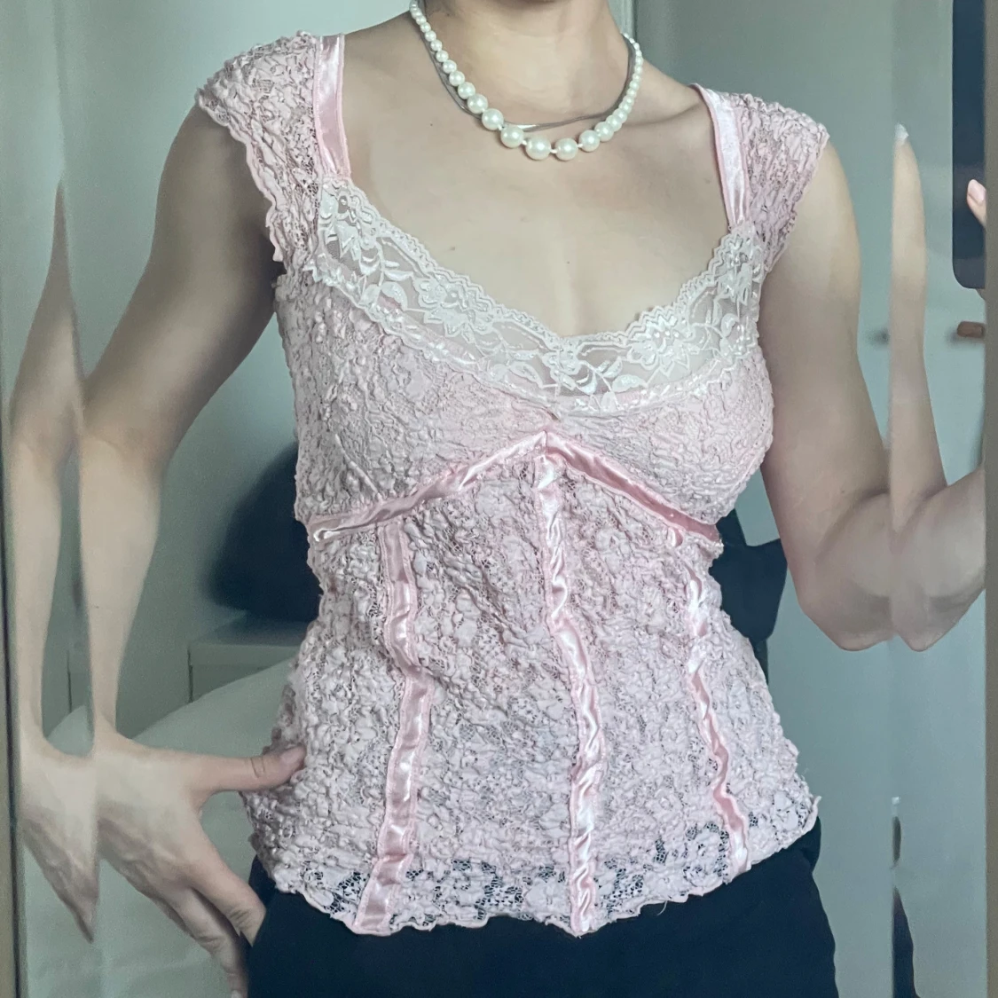 Rosa spetslinne från Dunnes Stores - 90