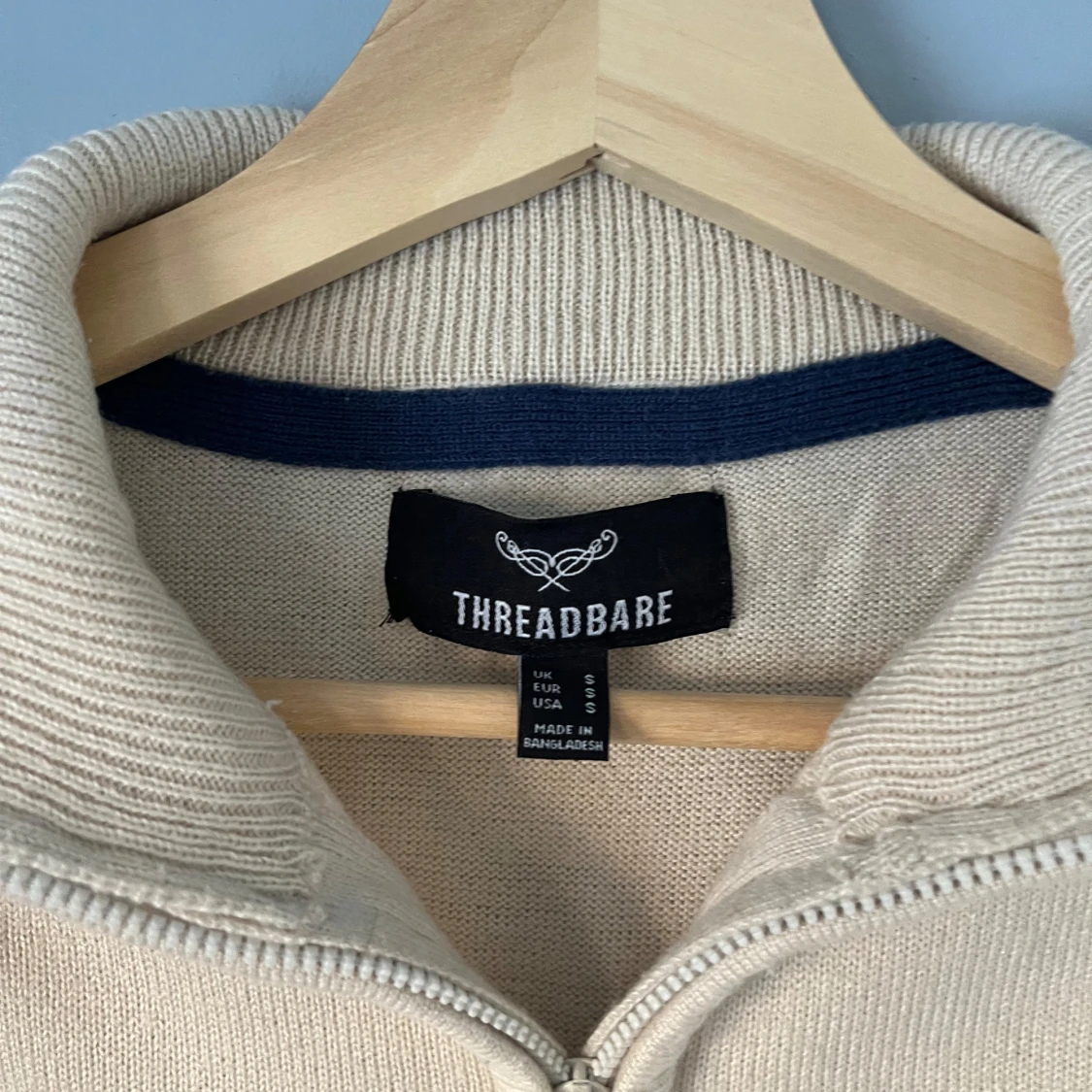 Beige Half zip från Threadbare - 90