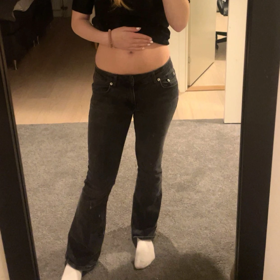 Lågmidjade bootcut jeans  - 91