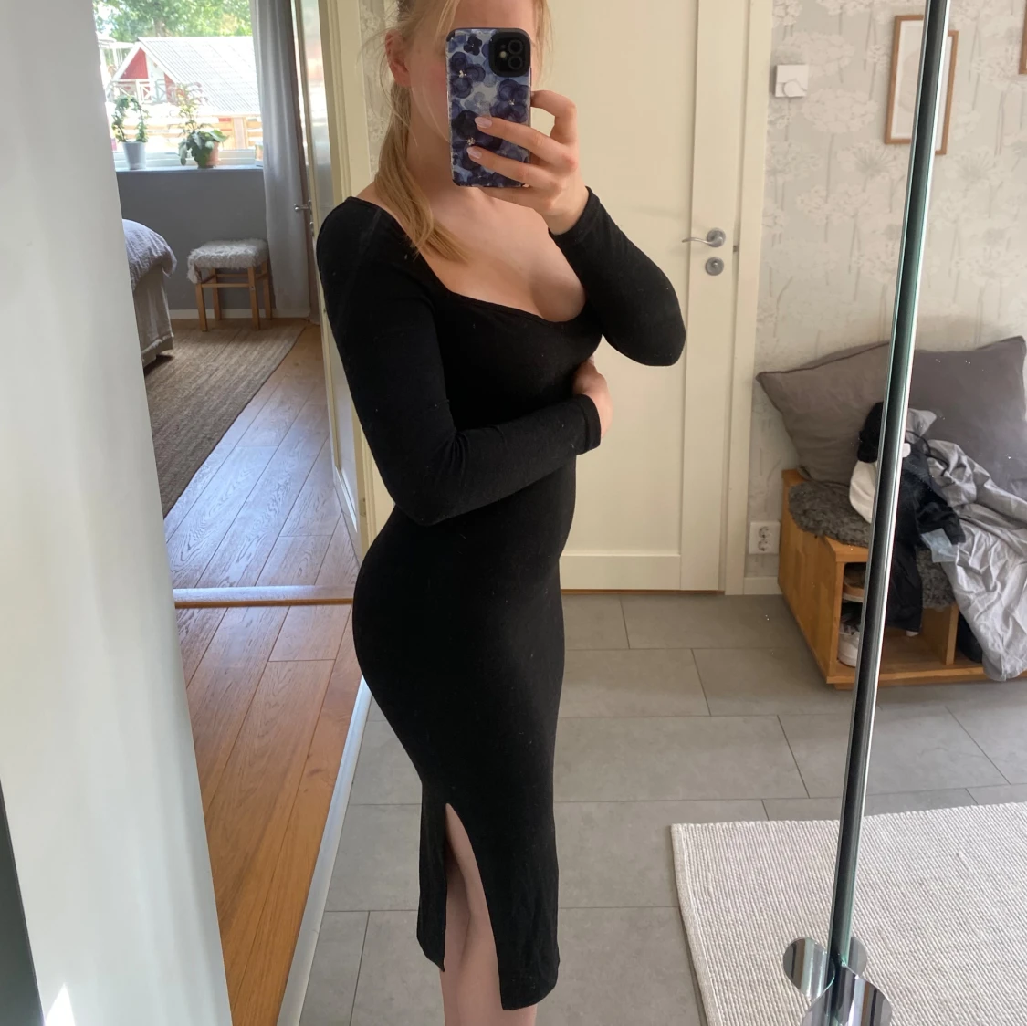 Tunn stickad klänning - 90