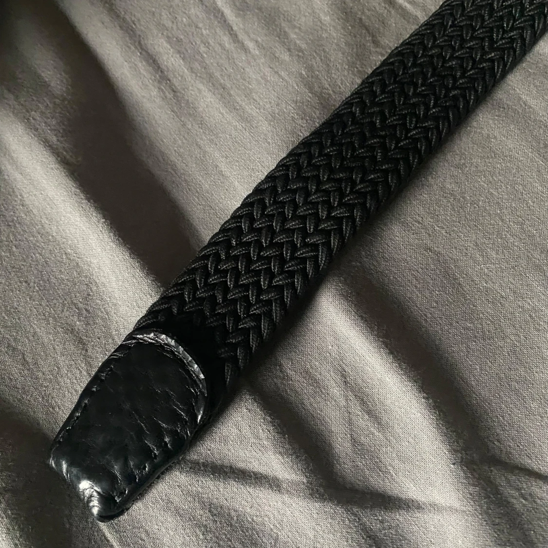 Svart flätat bälte - 90
