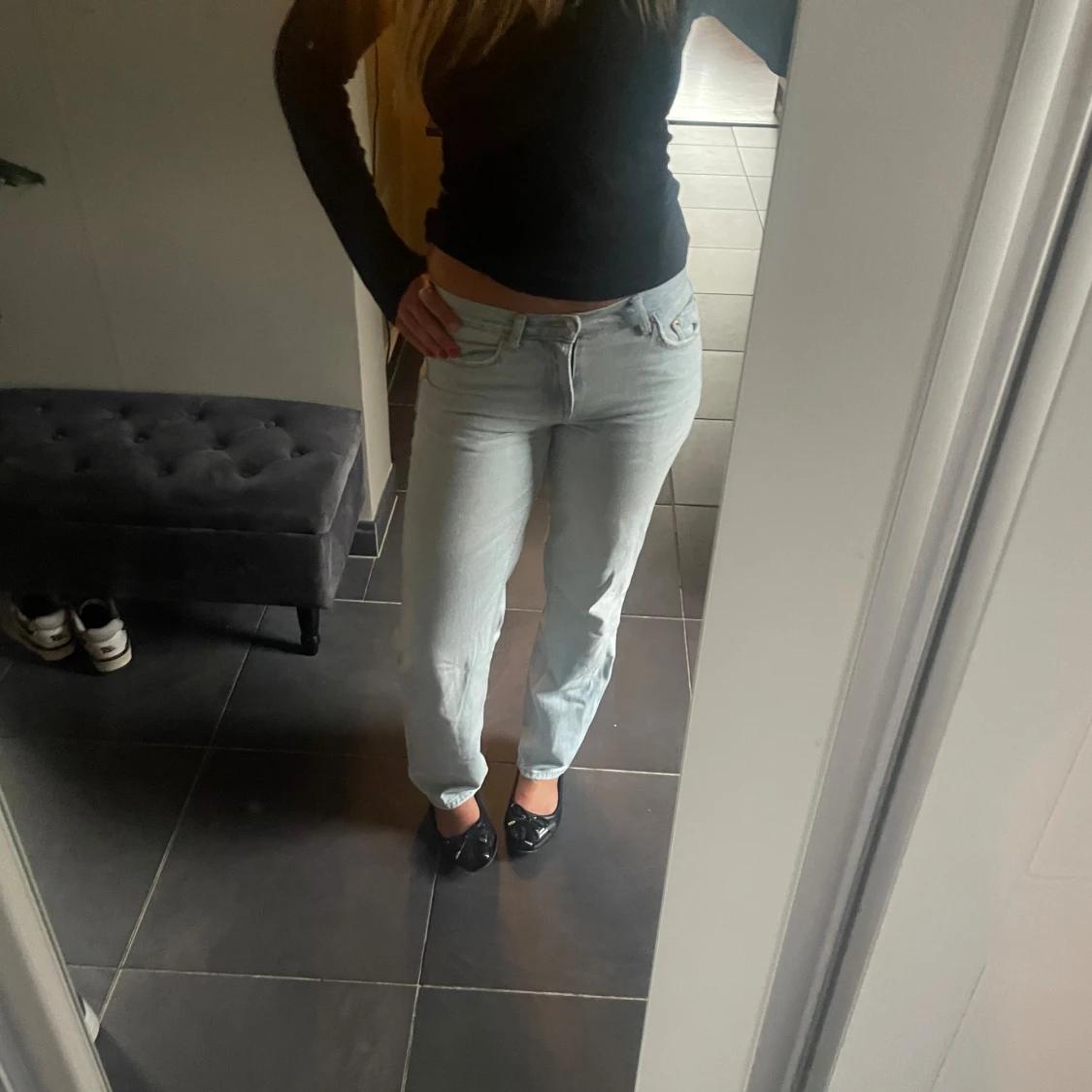 Ljusblå jeans