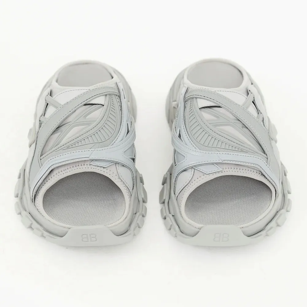 Balenciaga  Rubber track slide sandals Sz 43 Grey. Skor.