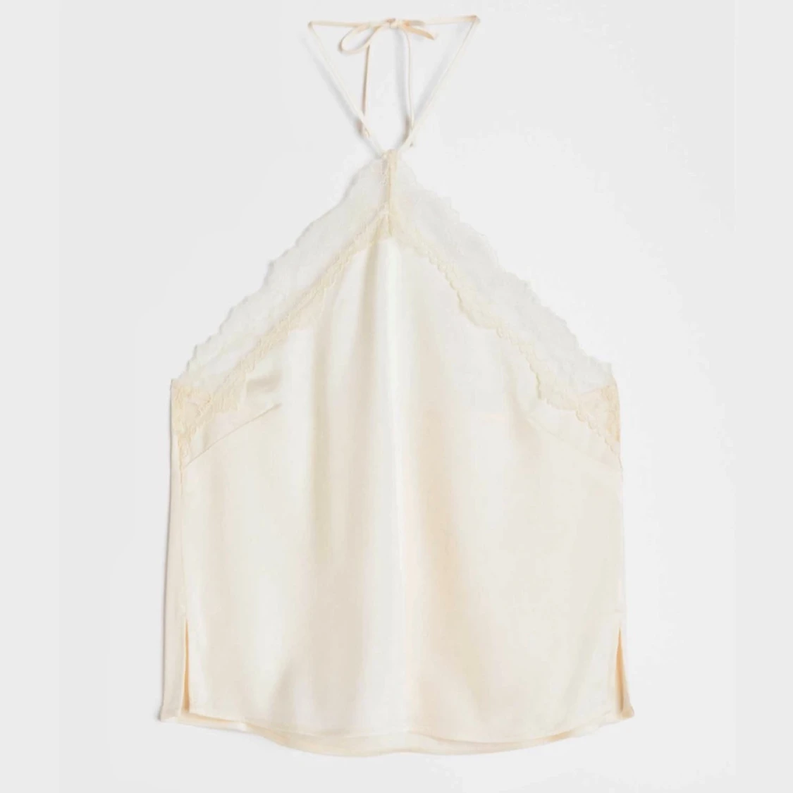 Halterneck topp med spets