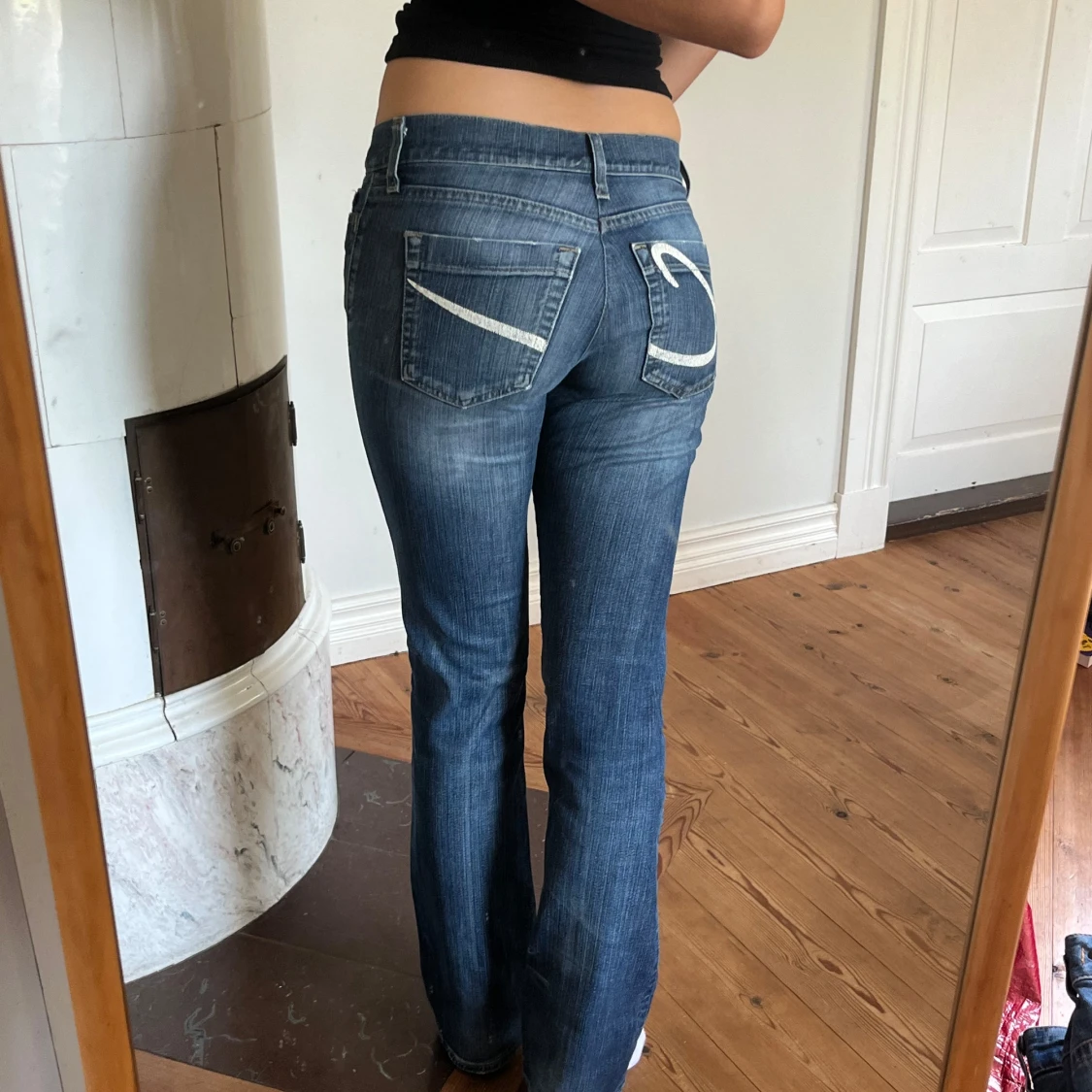 Lågmidjade vintage jeans  - 3
