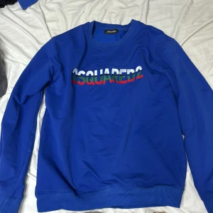 Blå dsquared2 - Blå dsquared2 hoodie storlek L