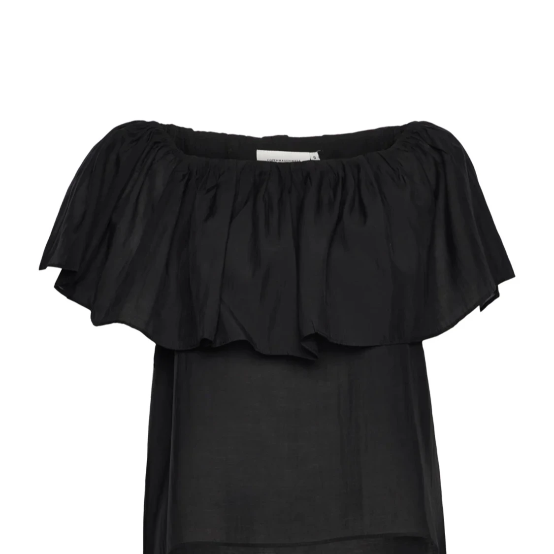 Svart offshoulder blus