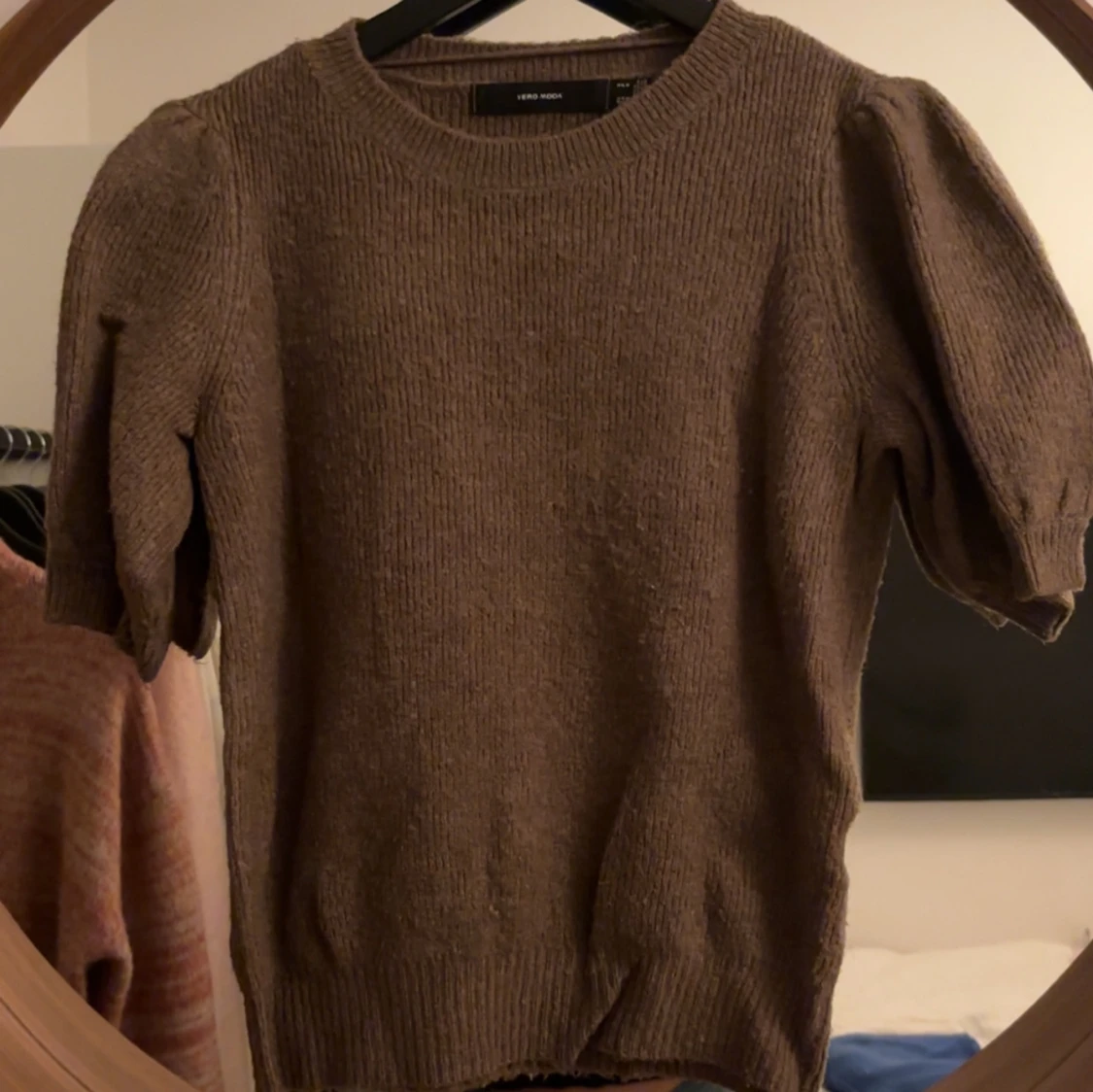 Brun stickad topp