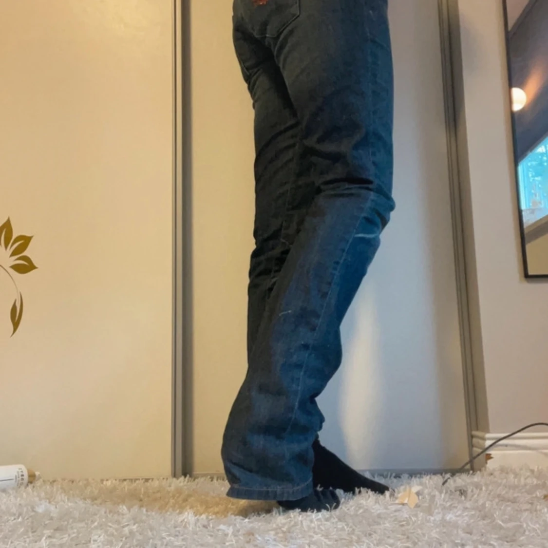 Blå bootcut jeans - 2