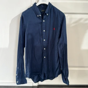 Blå Linneskjorta Ralph Lauren  - Bra skick 
