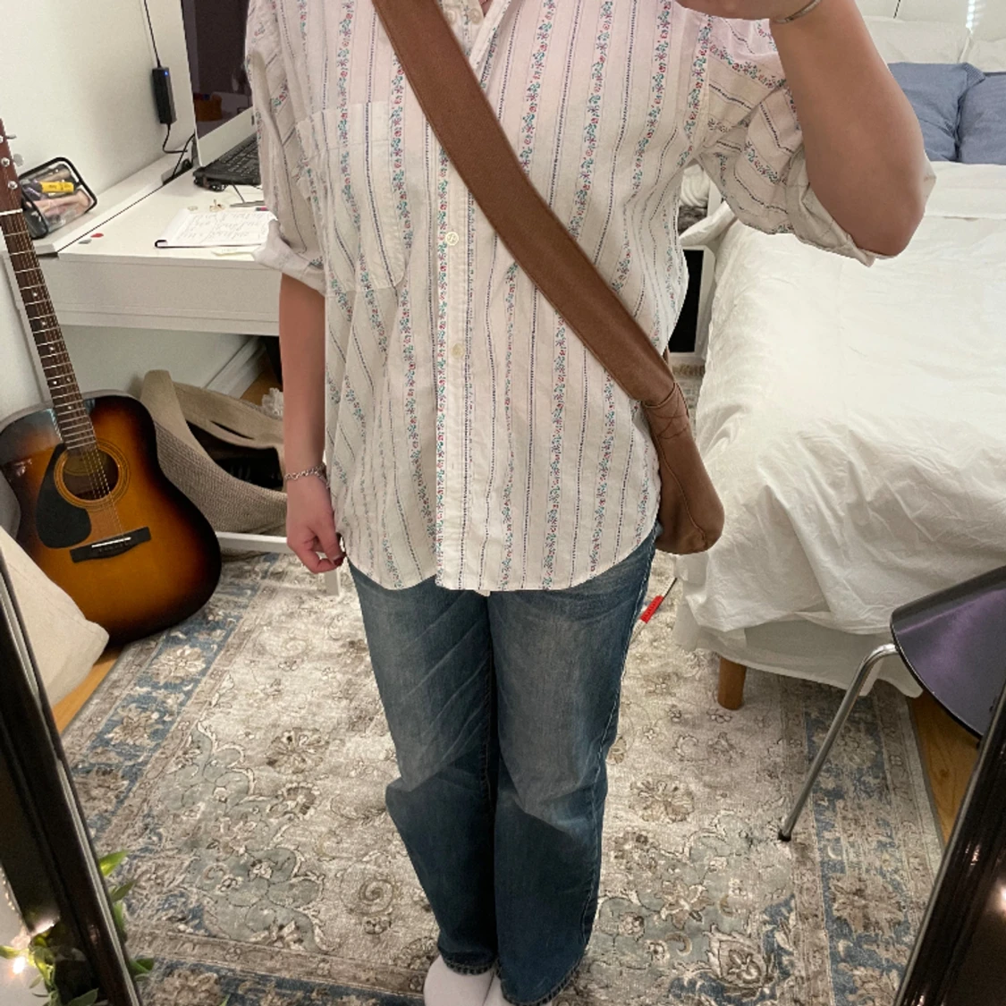 Brun canvas väska - 91