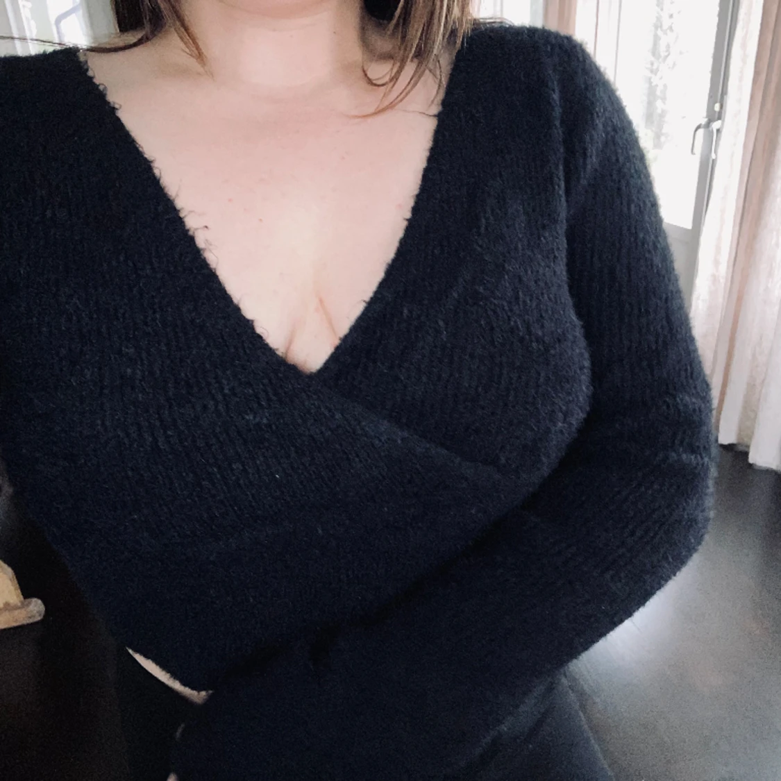 Fluffig topp strl L goth grunge  - 90