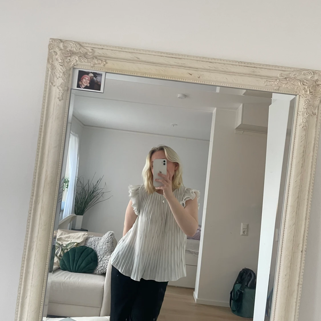 Vit silvriga blus - 90