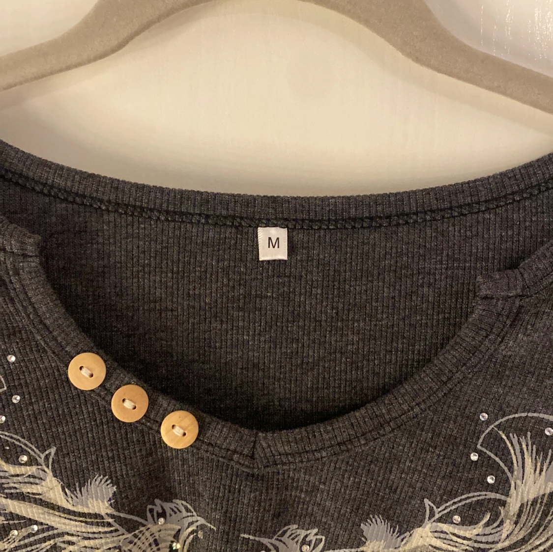 Grå långärmad topp - 90