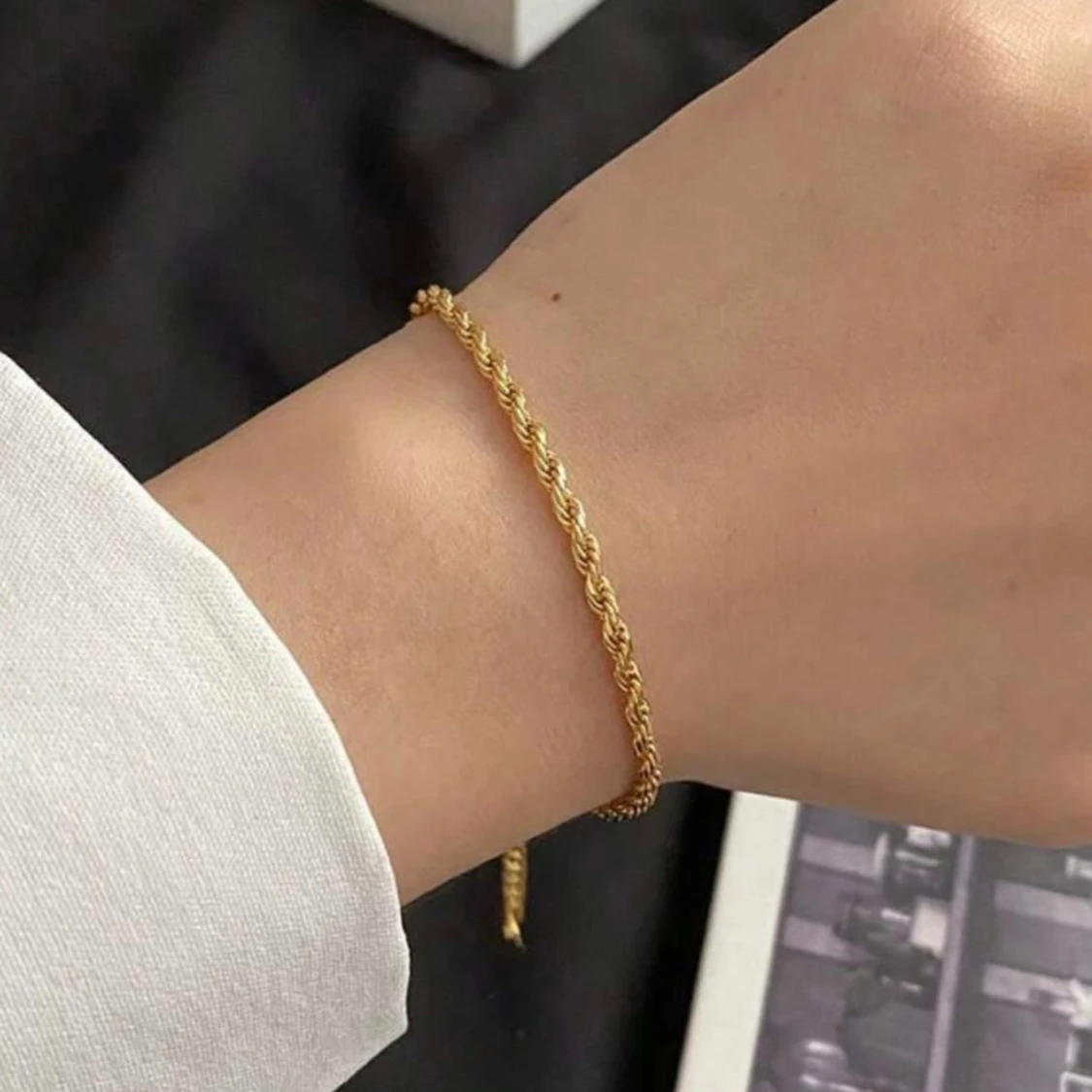 Fin 18K Guldpläterad Kedja / Armband - 91
