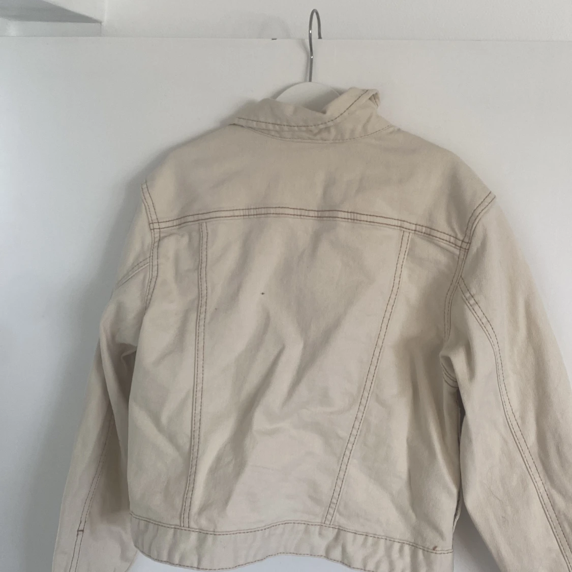 Beige jeansjacka - 90