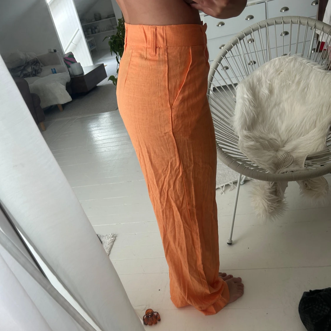 orangea linnebyxor - 91