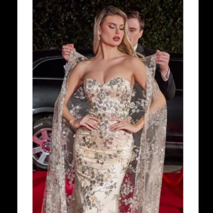 Ladivine klänning - Har använt den endast en gång. Köpte den från dentelle i Örebro. Dammskydd ingår.  Ny pris: 6500 kr