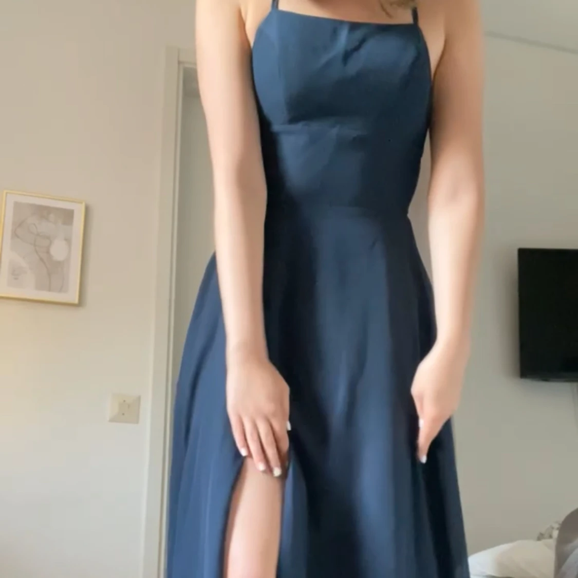 Marinblå balklänning  - 91