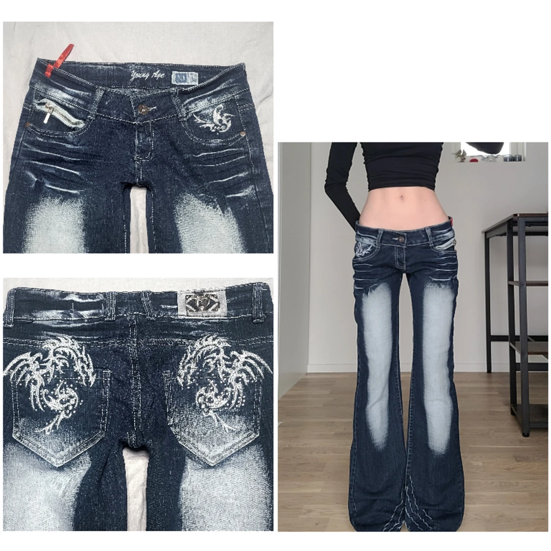 Lågmidjade jeans - 90