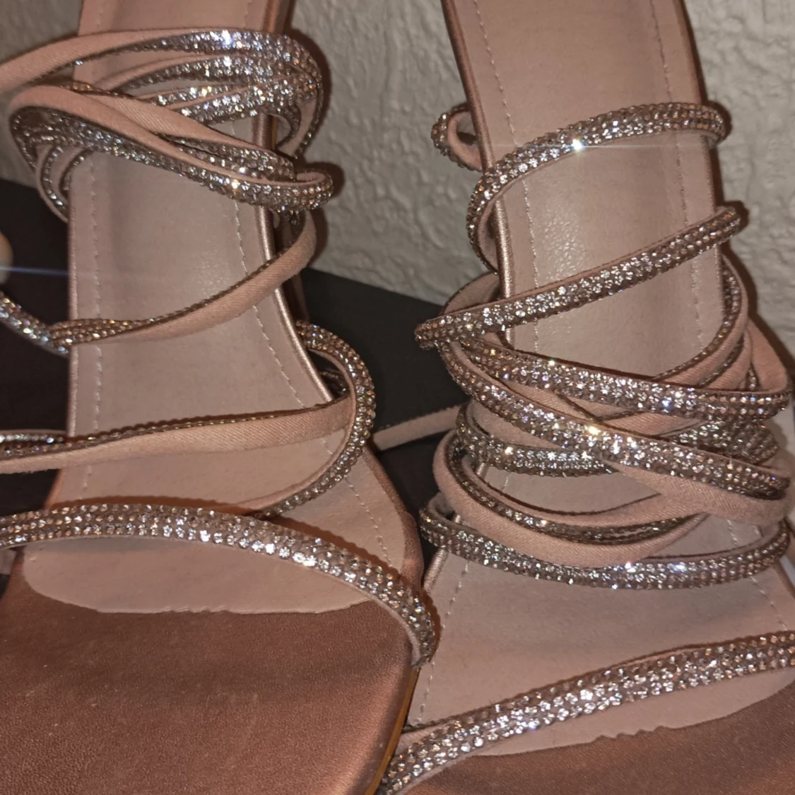 Snör skor med strass  - 90