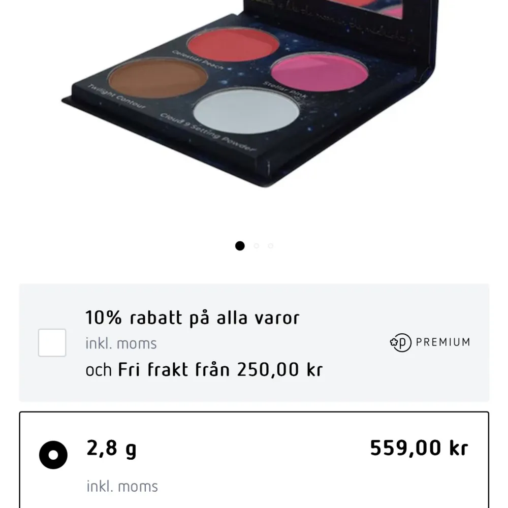 Helt ny, oandvänd face palette från lasplash cosmetics💙 2 blushes. 1 Contour. 1 setting puder. Skönhet.