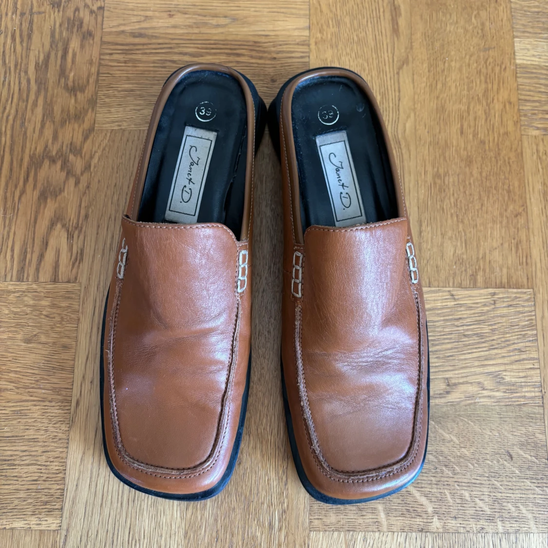 Vintage mules slip ins läder/skinn 38/39 - 93