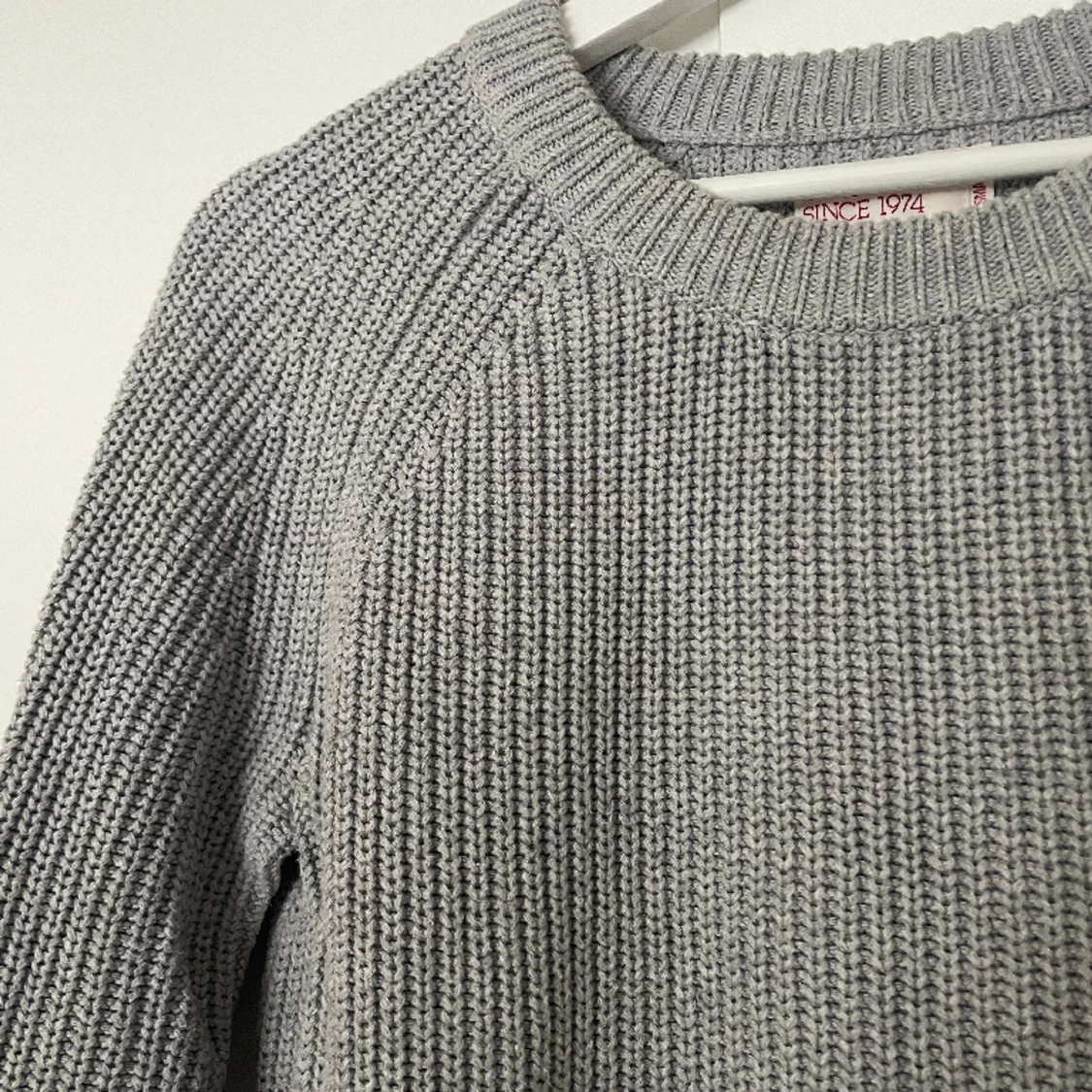 Grå stickad bomullströja Dobber - 90