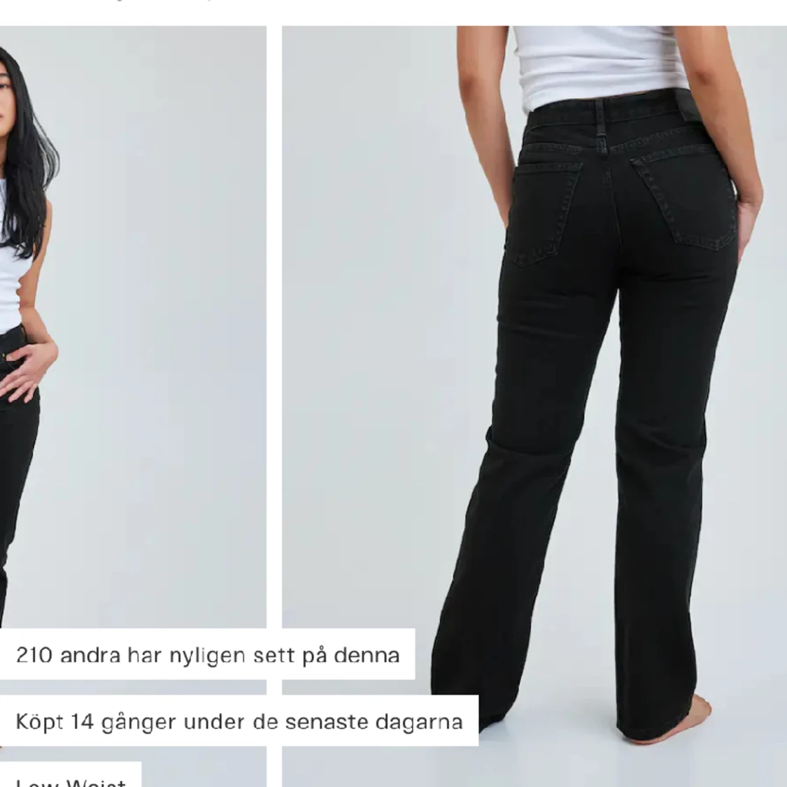 Bikbok lågmidjade jeans  - 90