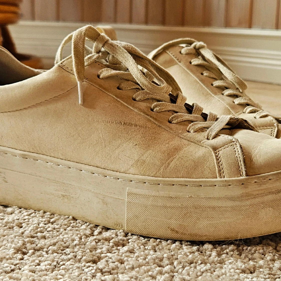 Vagabond läder sneakers beiga stl 40 - 90