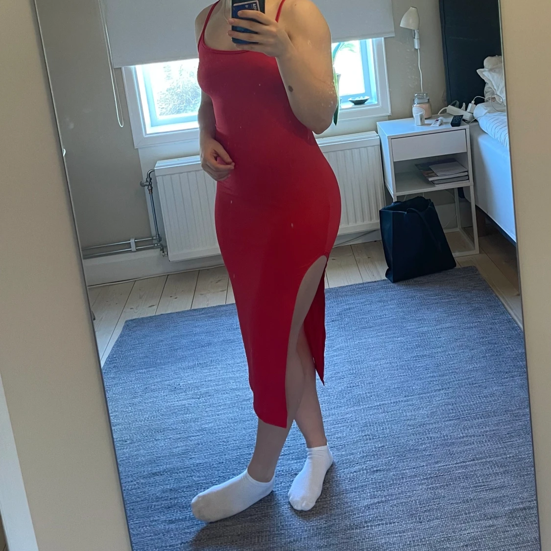 Röd långklänning - 91