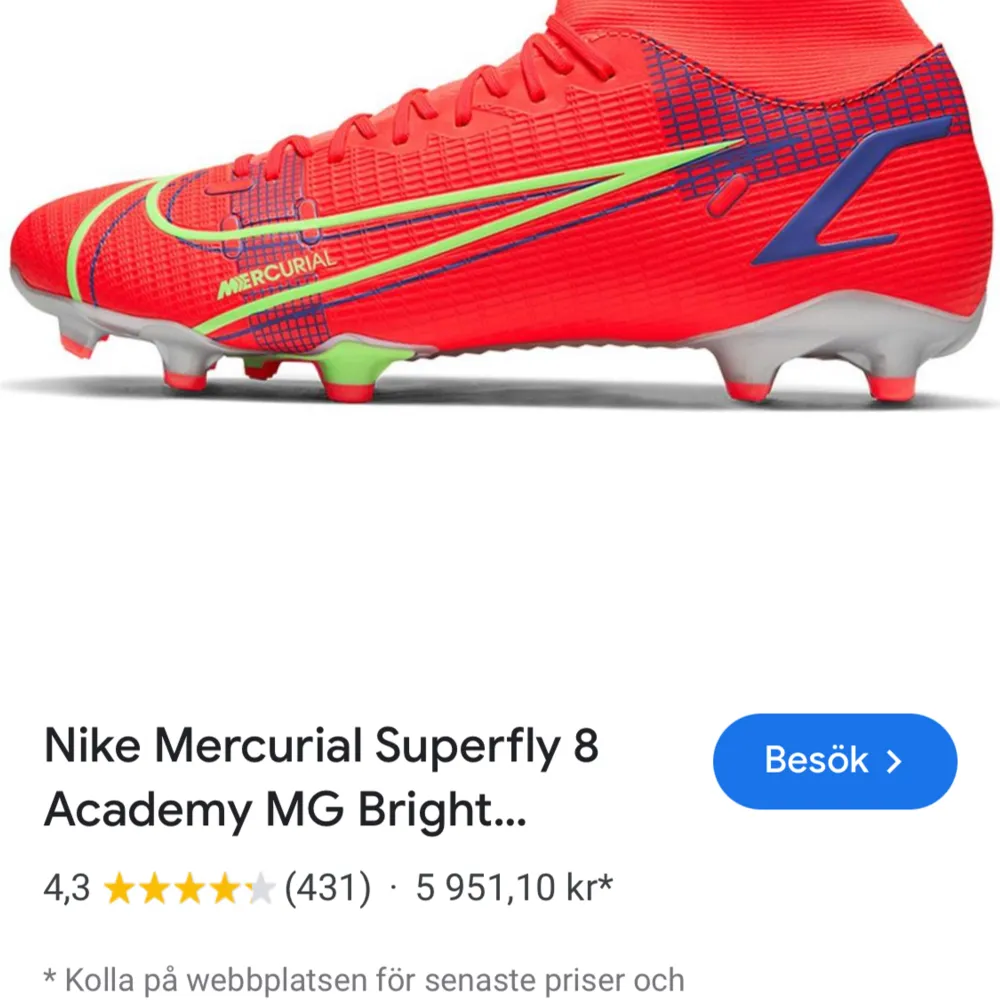 Helt Nya  Nike mercurial superfly 8 Academy Mg  Bright Crimson Special edition . Skor.