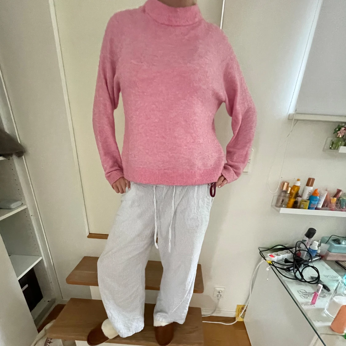 stickad rosa tröja❤️❤️ - 92