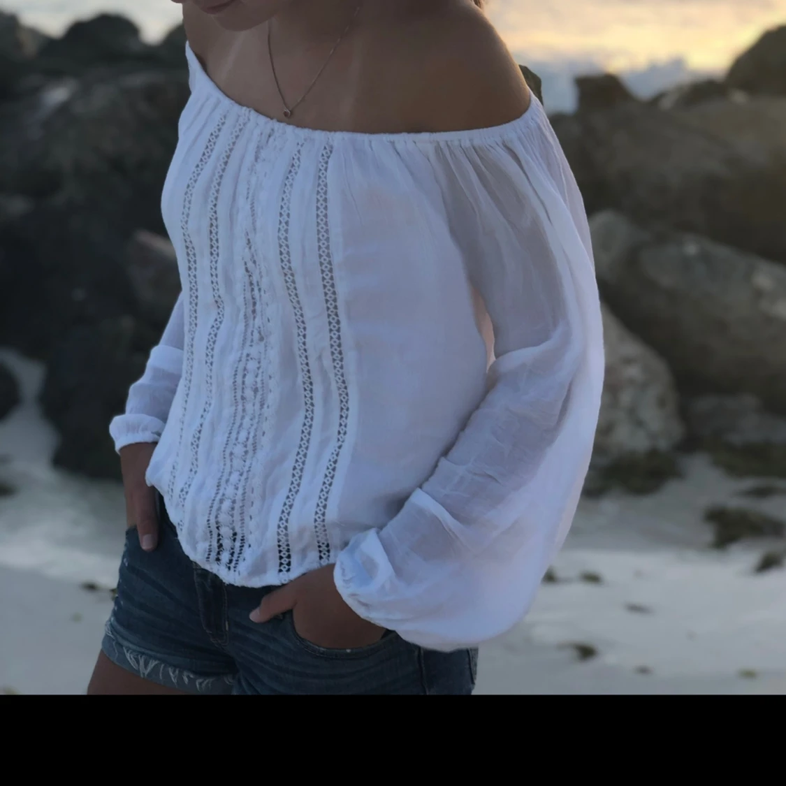 Hollister off shoulder topp - 1