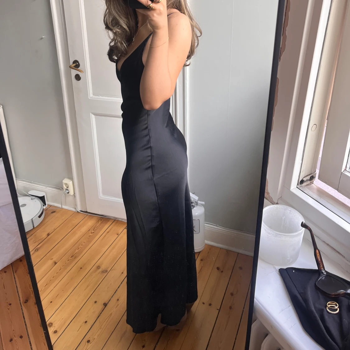 Satin klänning - 91