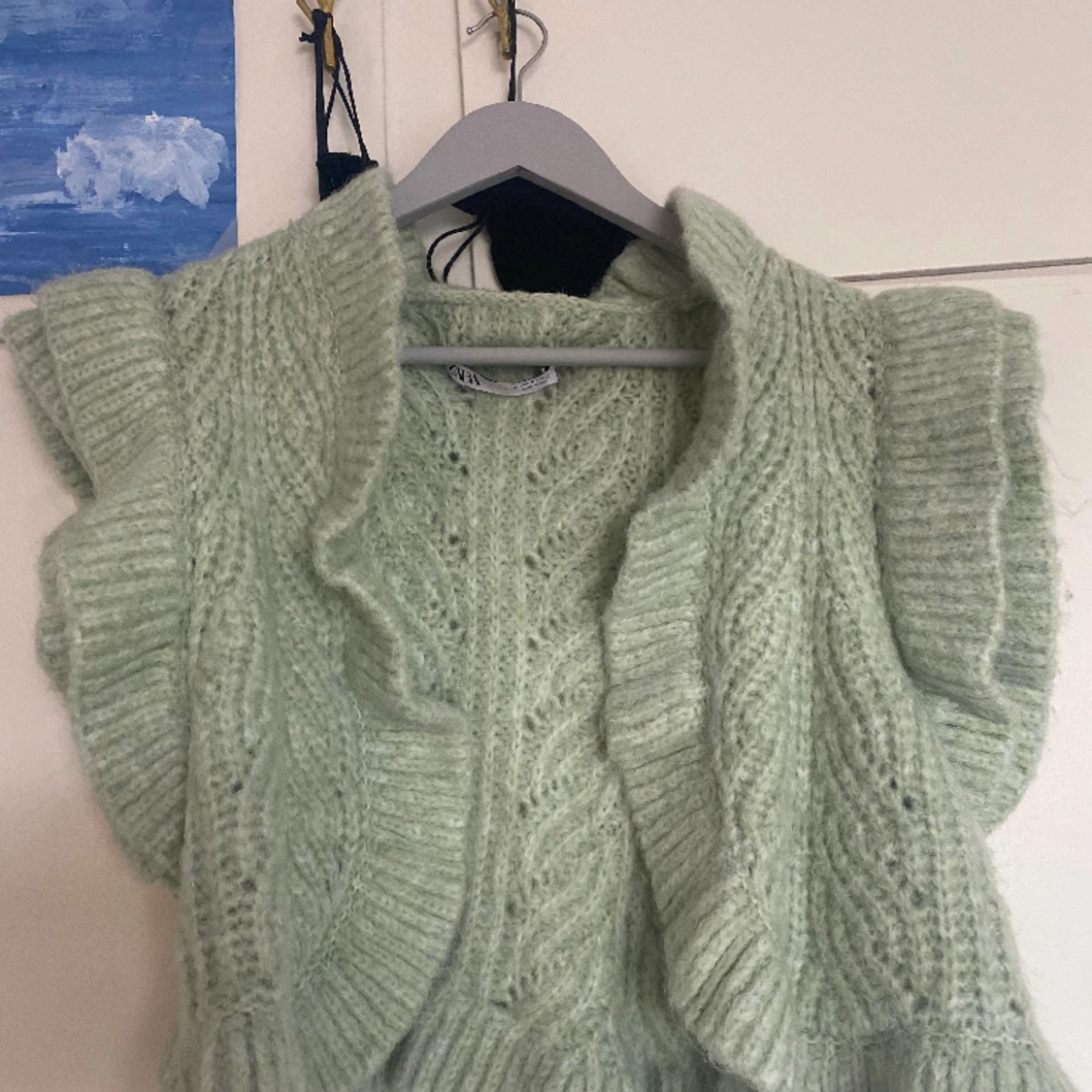 Zara turkos/grön kofta 