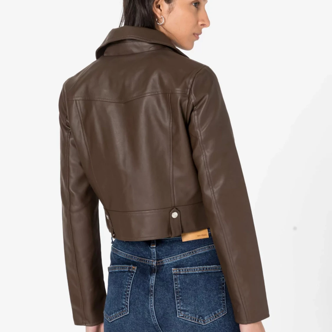 Brun skinnjacka  - 91