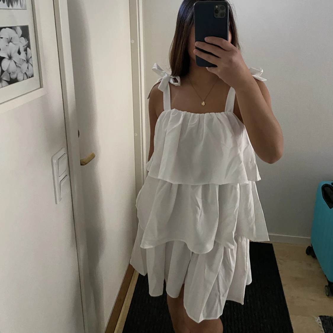 Vit student/sommarklänning - 90