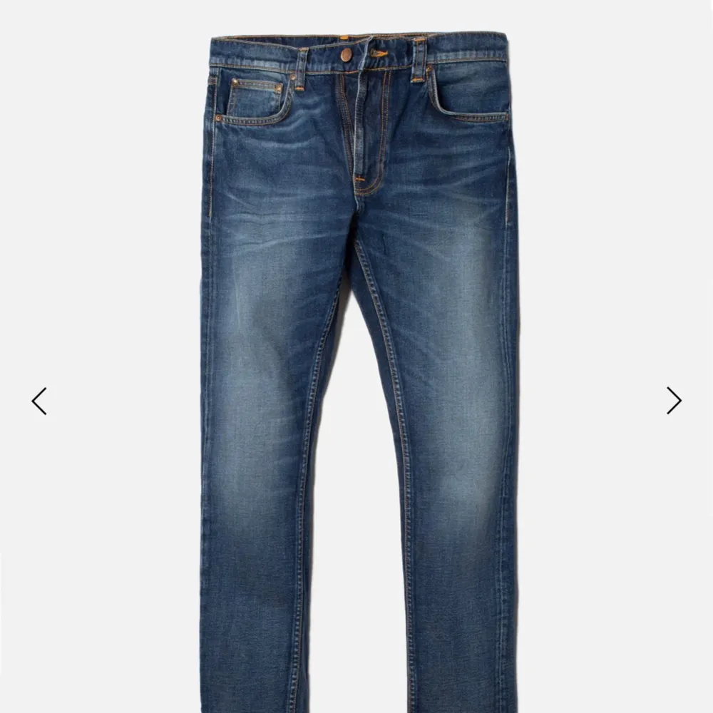 Snygga Nudie jeans co byxor i modellen Lean Dean Trubbled Sea. Oanvända herrjeans utan defekter för bra pris (nypris: 1600kr). Säljer dessa åt en familjemedlem 😇 St W30 L32. Jeans & Byxor.