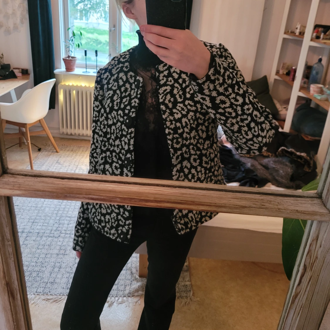 Leopardmönstrad jacka