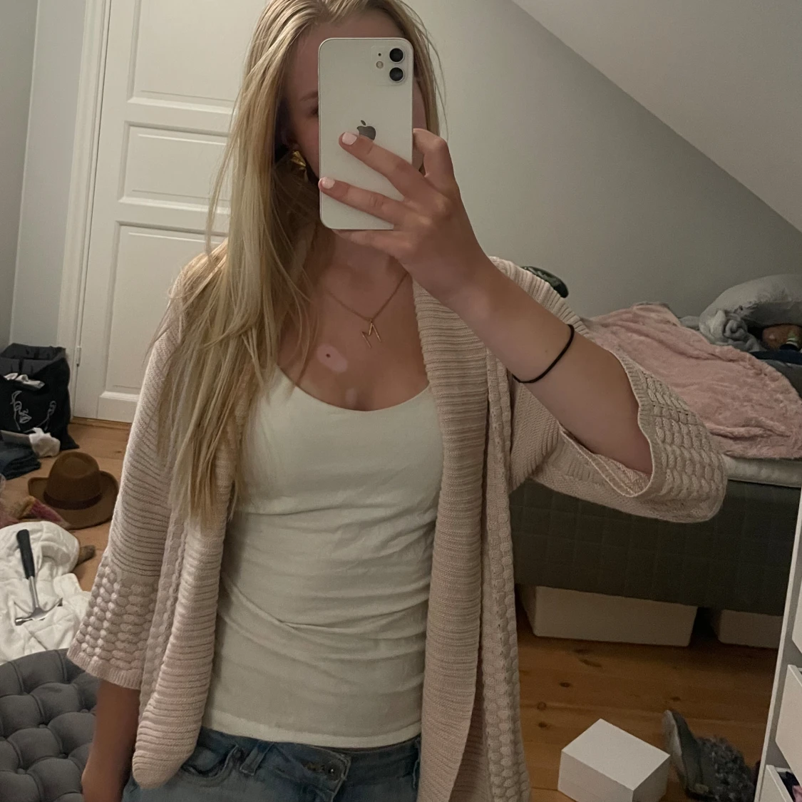 Trekvartsärmad kofta