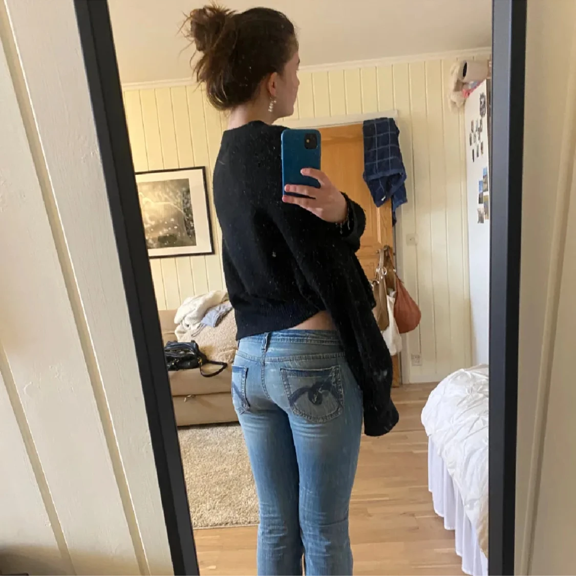 lågmidjade jeans - 91