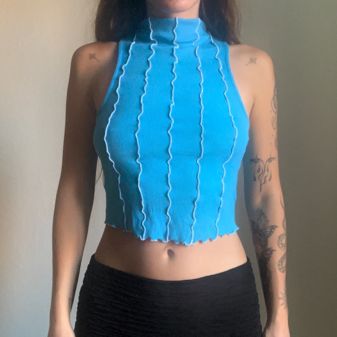 Electric blue top - 90