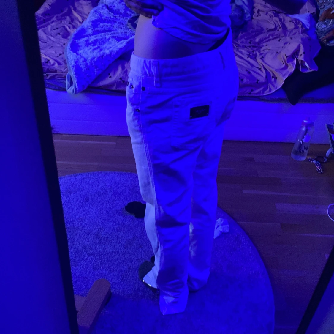 vita lågmidjande byxor🫡 - 90