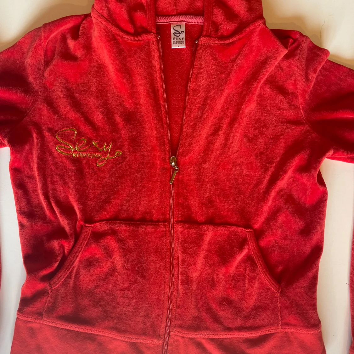 croppad velour zip up - 90